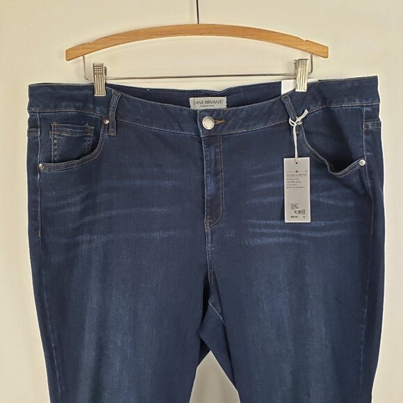 Lane Bryant NWT Super Stretch Boot Jeans Dark Wash Mid Rise Plus Size 24 Bootcut - Picture 6 of 10